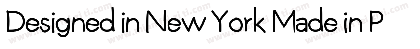Designed in New York Made in PRC字体转换